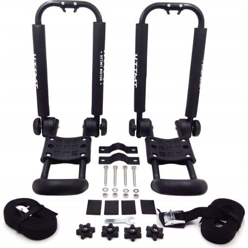 Aftermarket motorcycle parts 1 Pair Foldable Kayak Carrier Boat Canoe Fold Rack Holder Snowboard J-Bar Roof Top