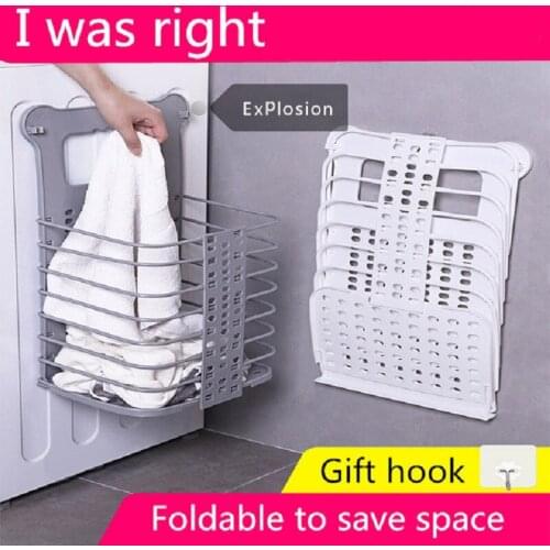 1PCS Foldable Laundry Basket Portable Dirty Clothes Storage Basket Wall-mounted Clothes Storage Basket Clothes Storage Bucket