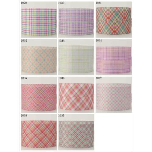 10yards - different size -Grid patter Grosgrain ribbon -Lattice pattern printed grosgrain ribbon/satin ribbon