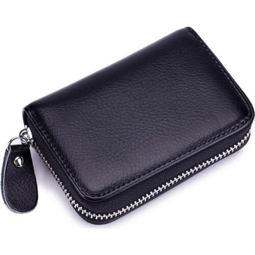 12PCS / LOT Men Credit Card Holder RFID Leather Purse Cards Case Wallet Credit ID Bank Card Holder Women Cardholder