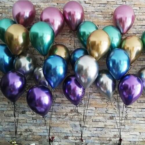 2.8g chrome balloons balloon latex balloons 50pcs 12 inch Metallic Balloon Thick Chrome gold party Balloon Bachelorette Party