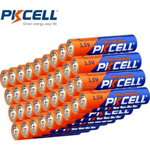36Pcs*PKCELL LR03 1.5V AAA Batteries Dry Alkaline Single Use Batteries for MP3 Walkaman Flashlight Toys