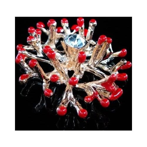 50pcs Oil Drop Tropical life Coral Metal Accessories Crystal Rhinestone Applique Hairpin Hair Clip Decor Garment Embellishment