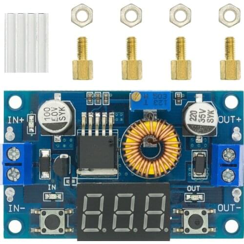 XL4015 5A High power 75W DC-DC adjustable step-down module+LED Voltmeter Power supply module