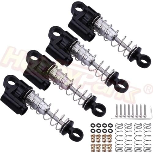 Hobbypark Aluminum Shocks Absorber Assembled Set Full Metal Dampers Upgrade Parts for Axial SCX24 1/24 RC Crawler Car