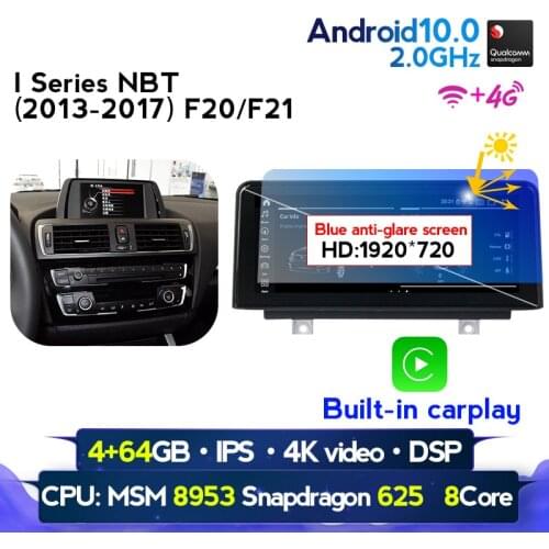 Android 10.0 Car DVD Player for BMW F30 F20 F31 F22 F21 F32 F33 F36 Original NBT System Multimedia Radio GPS Navi Audio Carplay