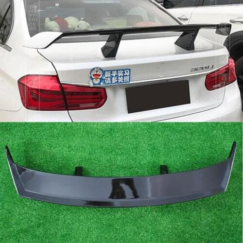 CEYUSOT FOR GT Universal Spoiler Accessories BMW 2 3 4 5 7 Series Sedan Tail Wing CAR Trunk ABS Plastic Black Rear Lip Body Kit