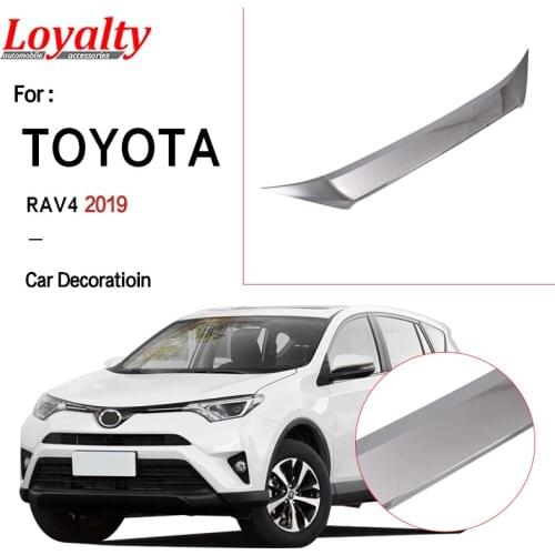 Loyalty for ABS Chrome Silver Front Bumper Grille Hood Engine Cover Trim Frame For TOYOTA RAV4 2019 Car Accessories Auto Styling