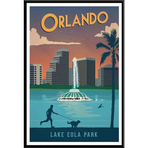 Landscape City Printed 11CT Cross Stitch Set DIY Embroidery DMC Threads Knitting Painting Handmade Handiwork Design Package