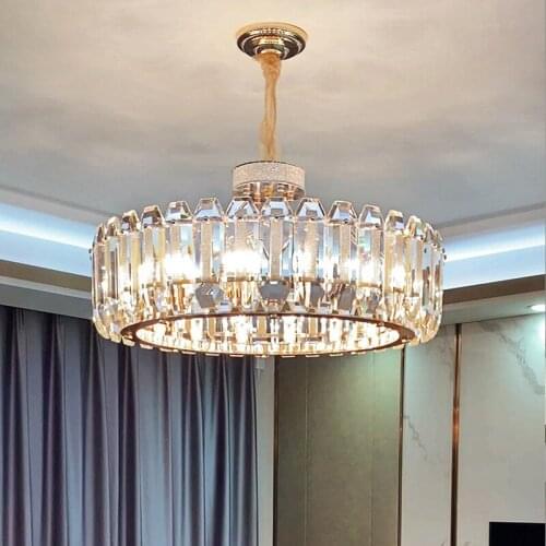 Crystal chandelier living room lamp modern minimalist light luxury dining room chandelier bedroom crystal lamp