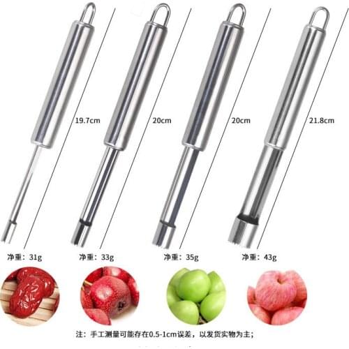 Apple core remover stainless steel core extractor multi specification kitchen vegetable tool cutter fruit core extractor factory