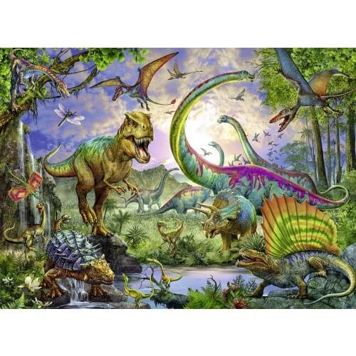 Jmine Div 5D Jurassic World Dinosaur Full Diamond Painting cross stitch kits art High Quality Animal 3D paint by diamonds