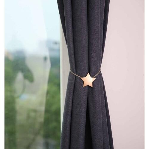 2PCS Five-pointed Star Design Magnetic Curtain Tieback Holder Hook Buckle Clip Curtain Tieback