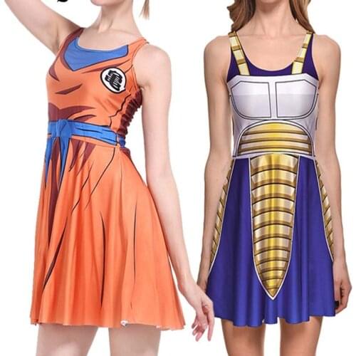 2021 Summer New Sexy Girl Vest Dress Cosplay Reversible Sleeveless Skater Women Pleated One-Piece Dress Plus Size