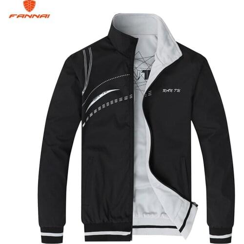 Mens Jackets 2019 New Casual Jacket Men Sportswear Quality Spring Autumn Double-sided Jacket L-6XL Mens Jackets and Coats