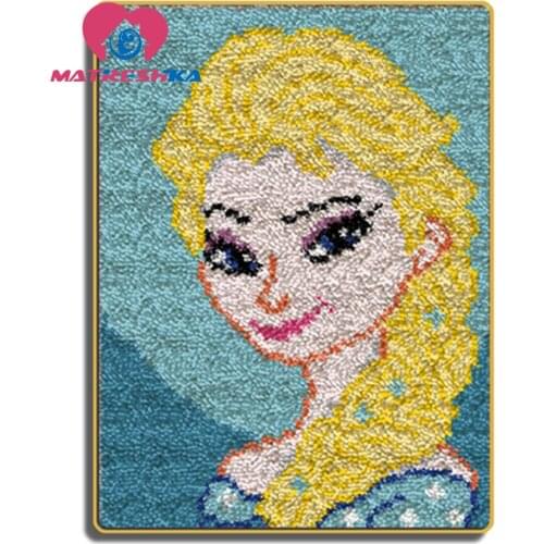 The princess latch hook rug carpet embroidery kit do it yourself button package foamiran for needlework tapestry kits diy rugs
