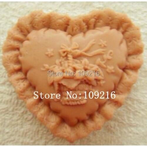 Wholesale!!!1pcs Flower Basket&Love (ZX254) Silicone Handmade Soap Mold Crafts DIY Mould