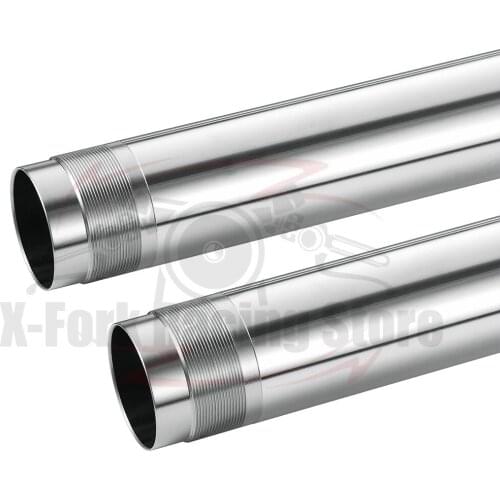 Front Inner Fork Tubes Pipes Silver Pair For SUZUKI GSX1300BK B-King 2008-2011 2009 2010 51120-23H00-000 43x530mm