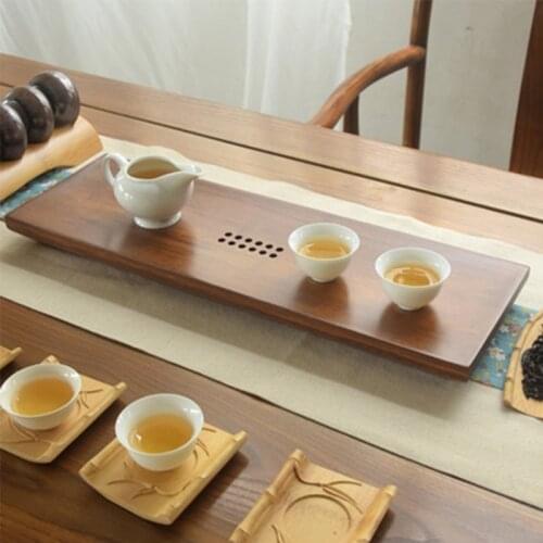 Simple Kung Fu Tea Set Tea Tray Chinese Tea Room Tea Table Whole Piece of Water Storage and Dry Bubble Tray Solid Wood Tea Tray