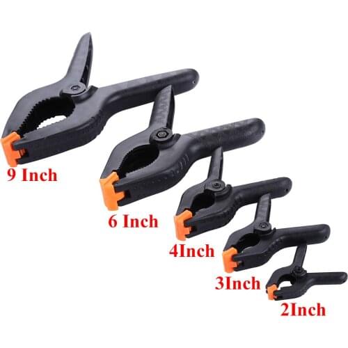 2/3/4/6/9inch Adjustable Plastic Spring Clamps for Woodworking Tools Wood Working Tools Carpentry Clamps Ferramentas Outils