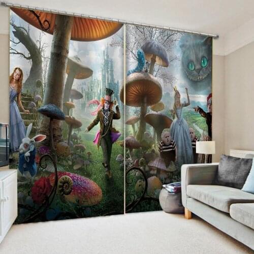 Beautiful Photo Fashion Customized 3D Curtains plant mushroom curtains Drapes Cortinas