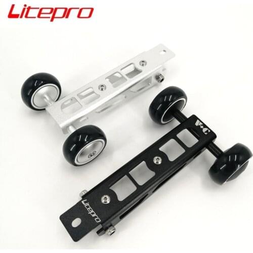 Litepro Folding Bike Easywheel For Birdy 2-3 Series Easy Wheel Aluminum Alloy Black Silver