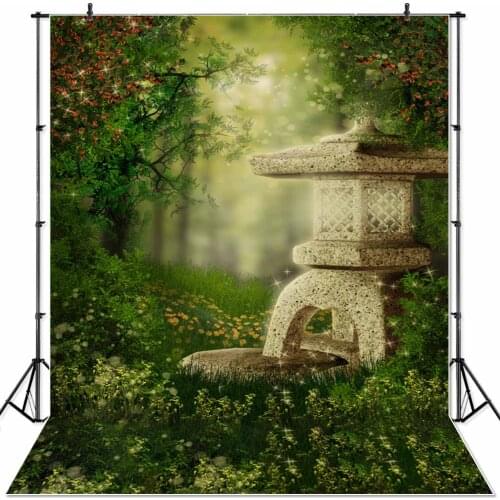 Spring Enchanted Vinyl Photo Studio Background Hammock in Wonderland Fantasy Easter Backdrop Picture Childrens Photocall