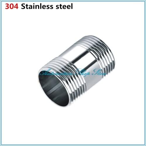 Water connection 1/4" 3/8" 1/2" 3/4" 1" 1-1/4" 1-1/2" Male X Male Threaded Pipe Fittings Stainless Steel SS304