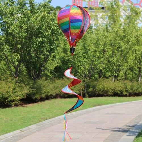 Hot Air Balloon Toy Windmill Spinner Garden Lawn Yard Ornament Outdoor Party Favor Supplies