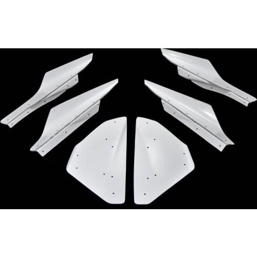 VRS Style Wide Ver. FRP Fiber Glass Front Bumper Hyper Canard Fiberglass Splitter Kit For Mitsubishi EVO 10 (VRS Wide Body Only)