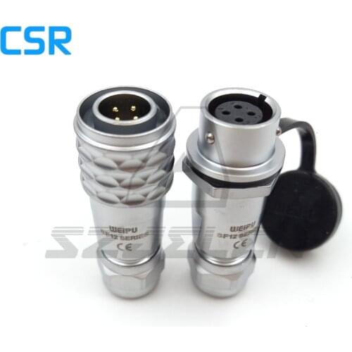 WEIPU SF12 4pin Waterproof connector Male and female connectors , Electrical equipment pow waterproof plug and socket 4pin IP67