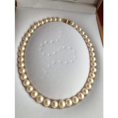 Perfect Real Pearl Jewellery,10-11mm White Color Genuine Freshwater Pearl Necklace,Fashion Ladys Jewelry