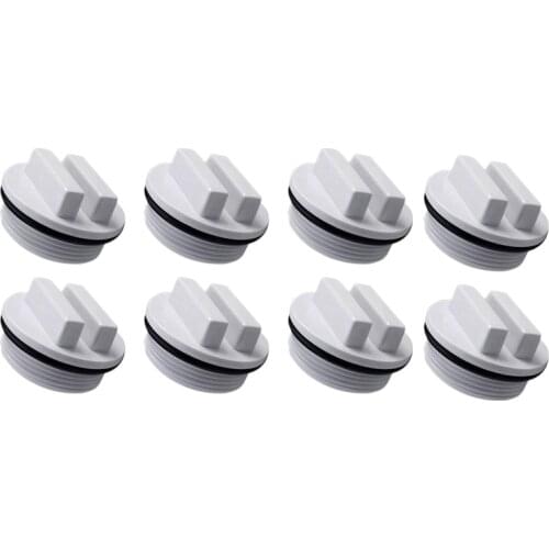 1.5 Inch Threaded Pool Spa Return Winterizing Filter Drain Plug with O-Ring for Winterizing Pools During Winter Season