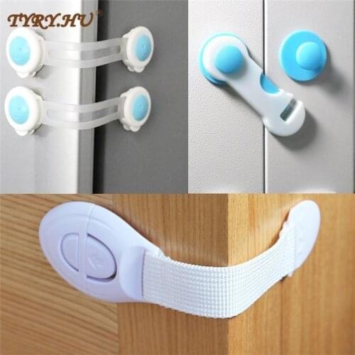 10pcs/Lot Childrens Cabinet Lock Baby Safety Protection Child Safety Latches Drawers Cupboards Childproof Product plastic latch