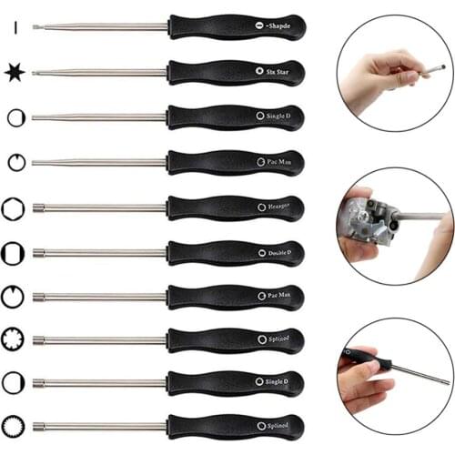 10pcs Carburetor Adjustment Tool Tune-up Screwdriver Pan man Single D Double D Hexagon Kit Set for Most 2 Cycle Chainsaw Engine