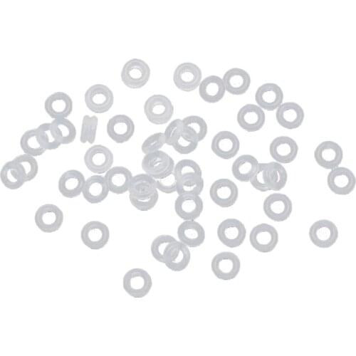 100Pcs Silicone Rubber Stoppers Ring Bead Charms Bracelets Compatible for Use Alone or with Clip Lock Spacer Charm Beads X4YA