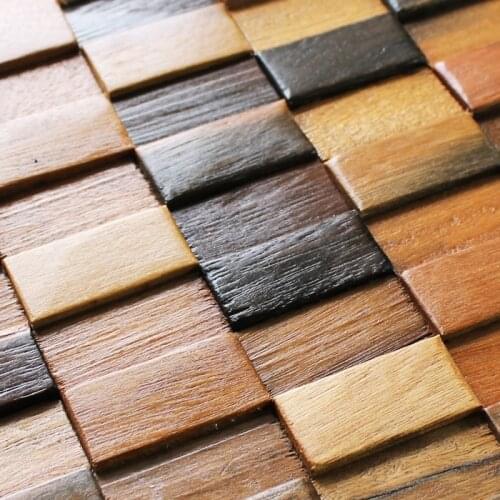 12x12 inch old ship wood kitchen backsplash, wood panel floor tiles, natural wood mosaic laminates wall decor fireplace mosaic