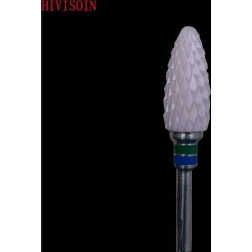 15 Pcs Pink Zirconia Ceramic Dental Lab Burs - Bullet Shape -Cross cut (2401.060)