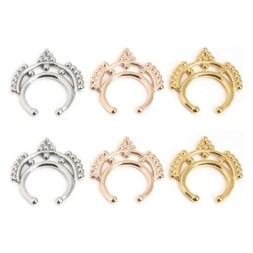 2pcs 19*20mm Stainless Steel Eyebrow Bar Lip Nose Piercing Ear Studs Steel Mixed Body Jewelry Fashion Punk Crystal Piercing Set