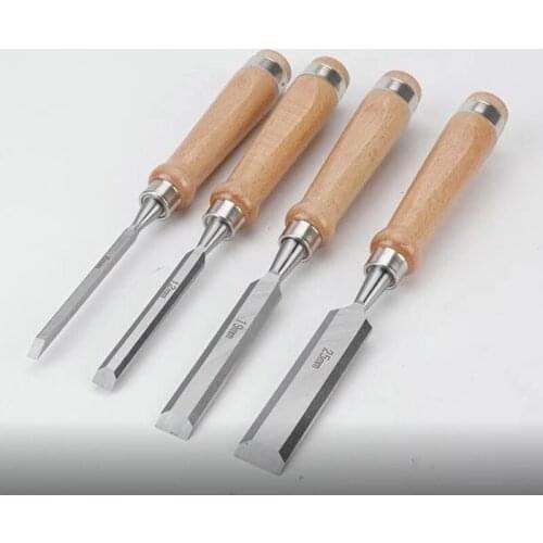 4Pcs Woodworking Chisels Set 6/12/19/25Mm Wood Carving Chisels Gouge Diy Carpenter Engraving Tool