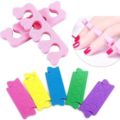 50pcs Pink Nail Art Toes Separators Fingers Foots Sponge Soft Gel UV Tools Polish Manicure Pedicure Spacers Tool