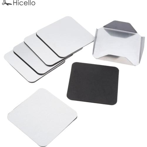 6pcs/set Square Stainless Steel Coasters Cup Mat Beer pad Base Holder Heat Insulation Heat-proof non-slip EVA kitchen helpers