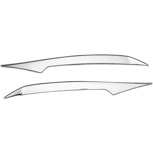 ABS Chrome Shell for Toyota RAV4 Rav 4 2017 2018 Front Headlight Head Light Lamp Eyelid Strip Cover Kit Trim Accessories