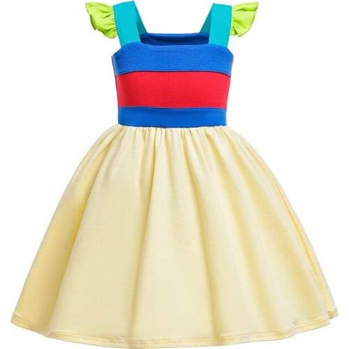 Mickey Mermaid Snow White Merida Belle Dress Baby Girl Clothes Kids Dresses For Girls Toddler Girl Dresses Girls Summer Dress