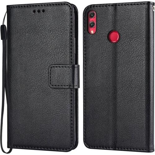 Flip Wallet PU Leather Case for Huawei Honor 10 Lite 10lite 6.21'' Funda Stand Business Phone Holster Stripe Protect Cover
