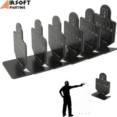 6pcs/Set Airsoft Hunting Shooting Target Metal Tactical Archery Kit Outdoor AEG GBB Trigger Time Practice BB Pellet Practice