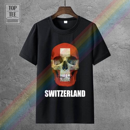 Switzerland Flag Switzerland Footballer Fan T Shirt Novelty Cool Tops Men Short Sleeve Tshirt