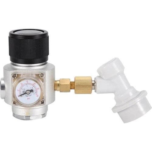 Homebrew CO2 Mini Gas Regulator with Gas Ball Lock Disconnect Kegs Carbonation Equipment CO2 Gas Regulator