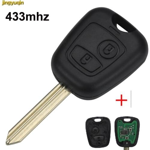 Jingyuqin Remote Car Key Shell 433mhz for Peugeot Partner Expert Boxer SX9 for Citroen Elysee Key Case Cover 2 Buttons