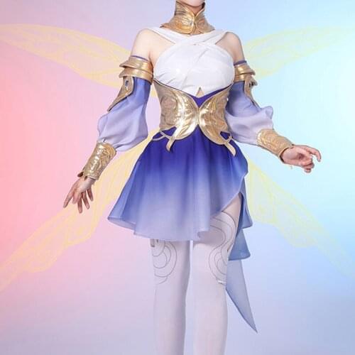 Game King Of Glory Ailin Cosplay Costume Tops Skirt Headwear Gloves Daily Carnival Party Festival Uniform Brand New